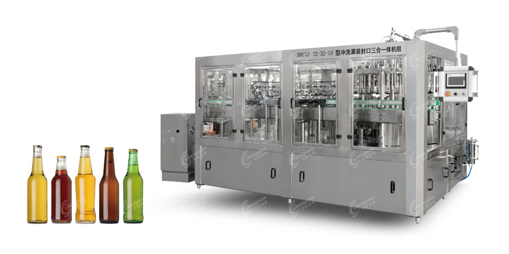 三合一玻璃瓶啤酒灌装机-4